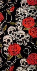 komin uniwersalny MODEKA skulls roses